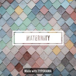 Maternity and nursing items